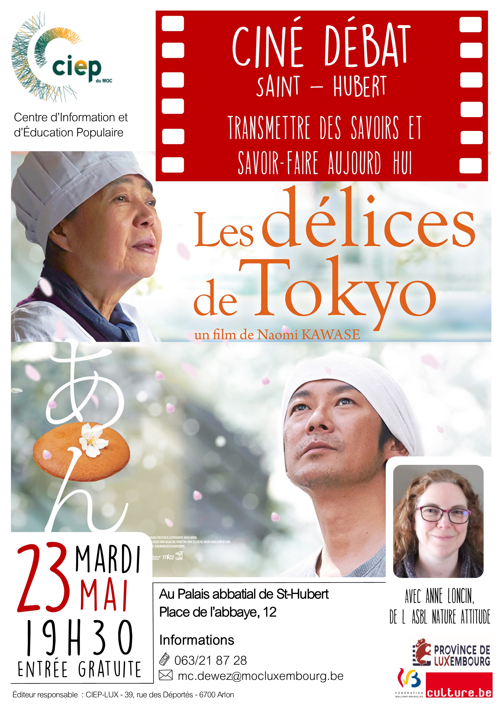 Ciné-débat à  St-Hubert :Les délices de Tokyo