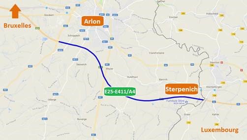 E411 Chantier Arlon – Sterpenich :  Les voies seront libérées dès demain !   